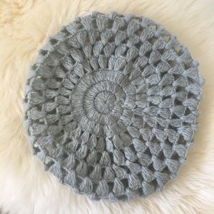 Soft Wool & Mohair Grey Beret